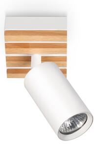 Brilagi - Faretto SELE WOOD 1xGU10/30W/230V bianco/legno