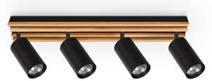 Brilagi - Faretto SELE WOOD ACOUSTIC 4xGU10/30W/230V nero/legno