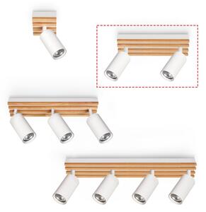 Brilagi - Faretto SELE WOOD 2xGU10/30W/230V bianco/legno
