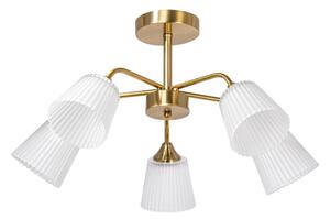 Lampadario a sospensione con supporto rigido 5xE14/60W/230V oro