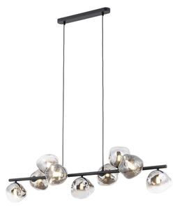Brilagi - Lampadario sospeso con cavo VULCANO 9xG9/8W/230V nero/fumé