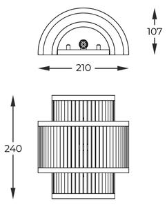 Brilagi - Lampada da parete RAMOS 2xG9/33W/230V dorata