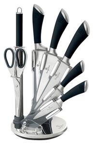 BerlingerHaus - Set coltelli in acciaio inox su supporto 8 pz argento/nero