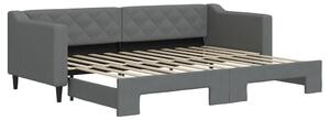 VidaXL Divano letto estraibile Grigio scuro 80x200 cm Tessuto