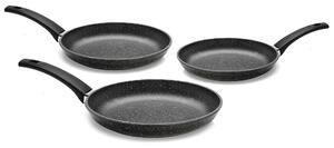Set 3 Padelle Ø20-24-28 cm in Alluminio Pressofuso Antiaderente Olympia Hard Cook