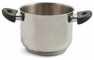 Pentola Antiaderente in Acciaio Inox Ø22cm Triplo Fondo 2 Manici Soriani Mia