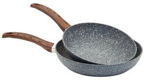 Set 2 Padelle 24-28 cm in Alluminio Forgiato Antiaderente Induzione Collection Gardena Granito