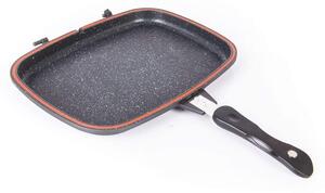 Padella Doppia Bistecchiera 3in1 Antiaderente Effetto Pietra Fornetto Sanity Stone 32