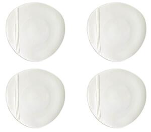 Set 4 Sottopiatti Piani Ø31 cm in Porcellana Allluminica Kaleidos Aluxina Miami Bianchi