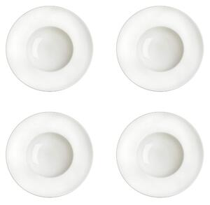 Set 4 Piatti Fondi Ø30 cm in Porcellana Allluminica Kaleidos Aluxina Pasta Bowl Bianchi