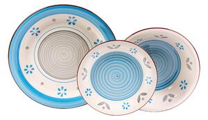 Servizio Piatti 18 Pezzi in Stoneware Collection Spello Blu