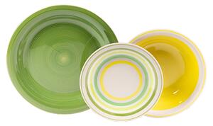 Servizio Piatti 18 Pezzi in Stoneware Collection Kyklos Verde