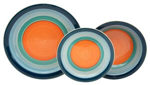 Servizio Piatti 18 Pezzi in Stoneware Collection Creek Azzurro