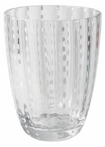 Set 6 Bicchieri per Acqua in Vetro con Pois e Superficie Ondulata 300 ml VdE Tivoli 1996 Kalahari