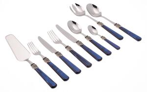 Servizio Set di Posate 75 Pezzi in Acciaio Inox Rivadossi Sandro Elena Blu