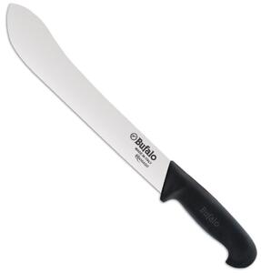Coltello Scimitarra Lama 30 cm Bufalo Macello S116/30 Manico Nero