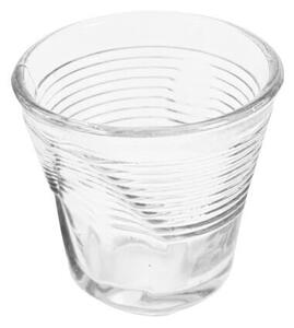 Set 6 Tazzine da Caffè Accartocciati Ø6,5 cm in Vetro Pressato Kaleidos Trasparenti