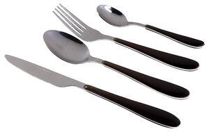 Servizio Set di Posate 24 Pezzi in Acciaio Inox 18/10 Collection Panarea Nero