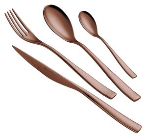 Servizio Set di Posate 24 Pezzi in Acciaio 18/10 PVD Eme Etoile Chocolate