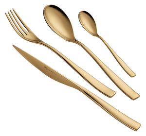 Servizio Set di Posate 24 Pezzi in Acciaio 18/10 PVD Eme Etoile Gold