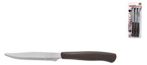 MARIETTI Confezione 6 coltelli bistecca Horeca con lama in acciaio inox e manico marrone