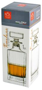RCR Bottiglia whisky Timeless in vetro sonoro trasparente cl 75