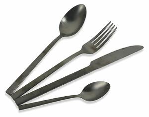 Servizio Set di Posate 24 Pezzi in Acciaio Opaco Nero VdE Tivoli 1996 Lexington