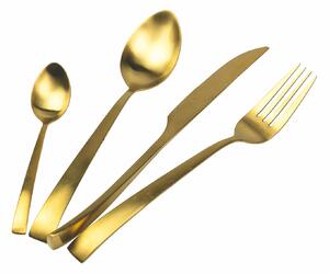 Servizio Set di Posate 24 Pezzi in Acciaio Oro Opaco VdE Tivoli 1996 Park Avenue