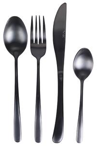 Servizio Set di Posate 24 Pezzi in Acciaio Nero Lucido VdE Tivoli 1996 Drop