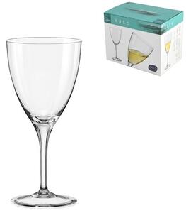 Set 6 calici vino Kate in vetro trasparente 25 cl
