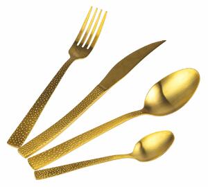 Servizio Set di Posate 24 Pezzi Gold Opaco in Acciaio VdE Tivoli 1996 Stone