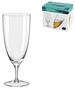 Set 6 calici birra Kate in vetro trasparente 38 cl