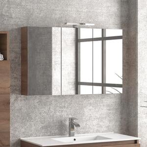 Specchio bagno contenitore in legno 100x13x75 cm SP-100 - KAMALU