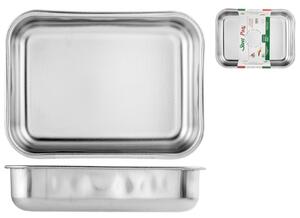 Teglia rettangolare alta Non Stick in acciaio inox cm 35x27x8h