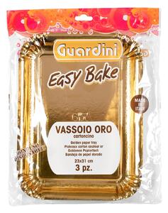 GUARDINI Set 3 Vassoi Carta Rettangolare cm 31x23