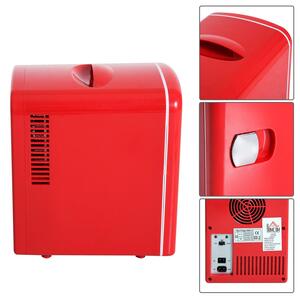 Mini Frigorifero Multifunzionale Freddo Caldo 4L Rosso 28x20x30 cm