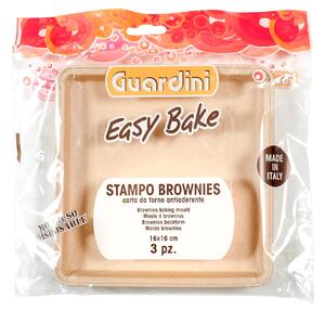 GUARDINI Set 3 Stampi Carta Brownies Cm 16x16