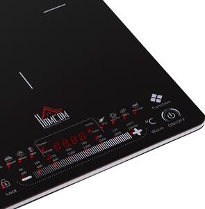 Piastra a Induzione Portatile 37x29x4,1 cm con Display LED Nera