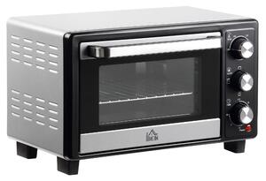 Fornetto Elettrico 1400W 16 Litri con Griglia e Teglia Argento e Nero