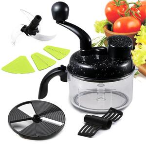 Robot da Cucina Multiuso Manuale Tritatutto Affettatutto Taglia Trita Monta