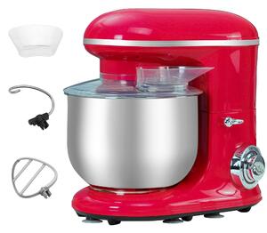 Impastatrice Planetaria 5,5 Litri 1200W Ciotola in Acciaio Inox Rossa