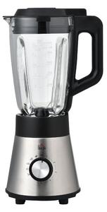 Frullatore Elettrico 1000W Bicchiere 1,5 Litri in Vetro Nero e Argento