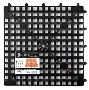 Tappetino sottobicchiere The Bars in plastica nero cm 33x33