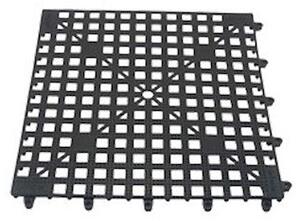 Tappetino sottobicchiere The Bars in plastica nero cm 33x33