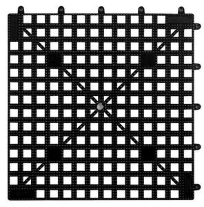 Tappetino sottobicchiere The Bars in plastica nero cm 33x33