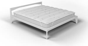 Topper Trapuntato Imbottito Singolo con Elastici Silver Bianco