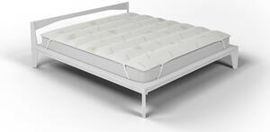 Topper Trapuntato Imbottito Singolo con Elastici Aloe Vera Bianco