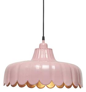 PR Home lampada a sospensione Wells, rosa/oro, Ø 43 cm, metallo