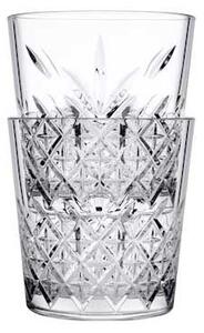 Set 6 bicchieri Dof Timeless impilabili in vetro lavorato trasparente cl 35,5
