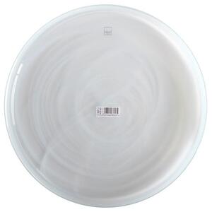 Set 6 piatti Alabastro in vetro bianco cm 33x4h